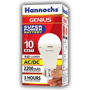 HANNOCHS GENIUS 10 Watt - Lampu LED AC/DC 10 Watt E27 - Garansi 1 Tahun AC