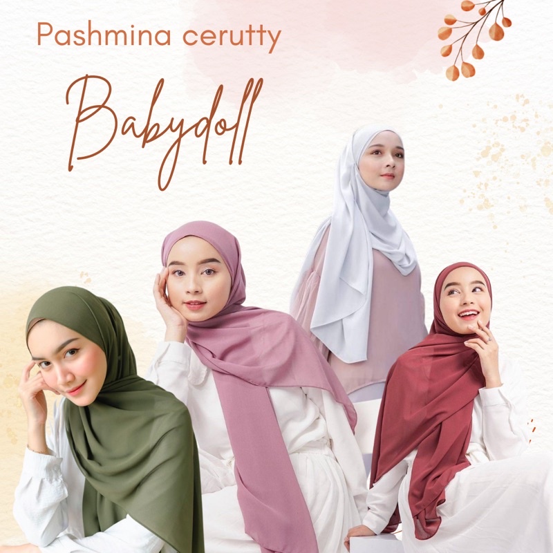 HIJAB PASMINA CERUTY BABYDOLL 180X75 - KERUDUNG PASHMINA