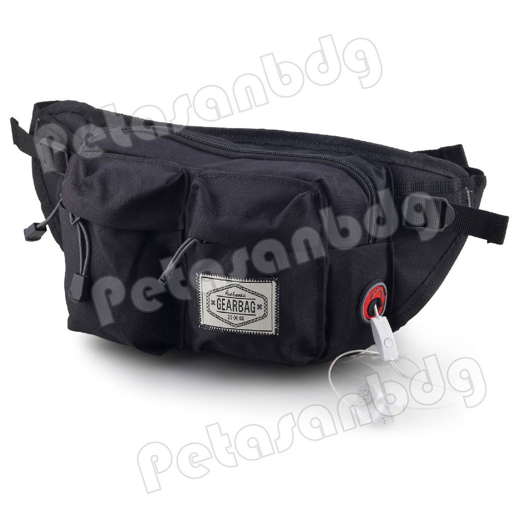 PTS -Gear Bag Authentic TWO POCKET.PTS Waistbag WITH EARPHONE HOLE -13081