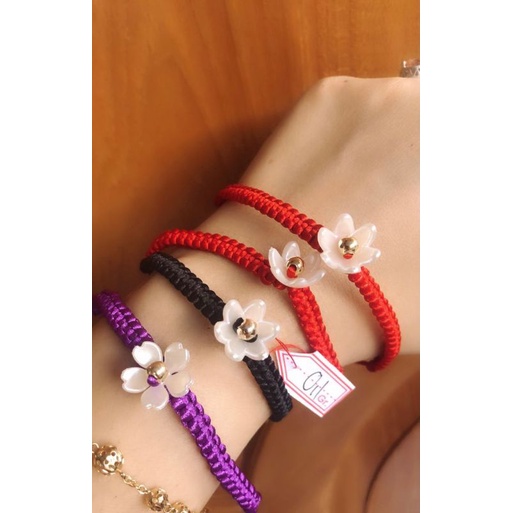 GELANG TALI EMAS BUNGA LOTUS
