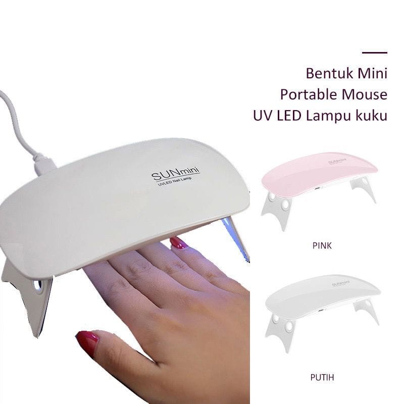 Lampu LED UV Mini 6W Portabel Nail Dryer Untuk Pengering Kutek Gel