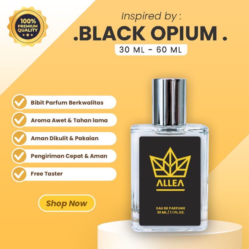 Allea Parfum - Black Opium For Man And Women / Parfum Pria / Parfum Wanita