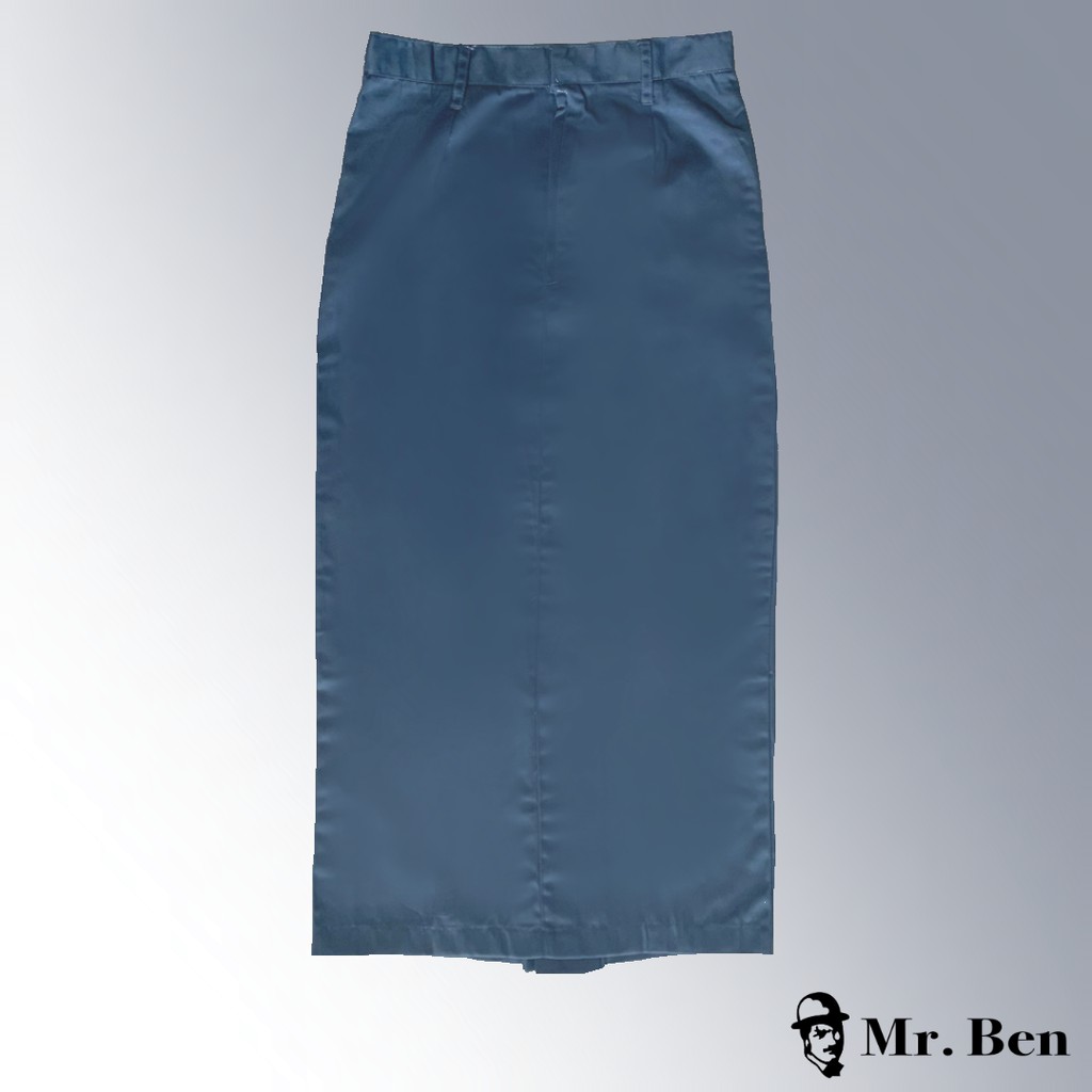 Murah  Mr.Ben Seragam Sekolah Rok Sma Abu Biru Panjang Span