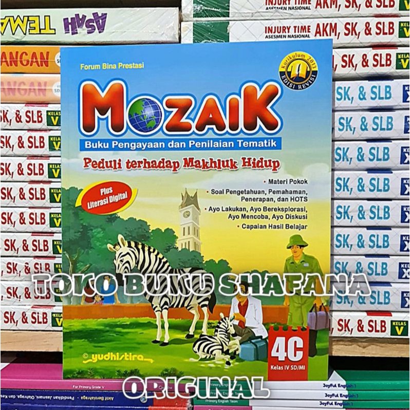 Paket 5 Buku Mozaik 4A 4B 4C 4D 4E Yudhistira Kelas 4 SD K13 Revisi - Pengayaan &amp; Penilaian Tematik