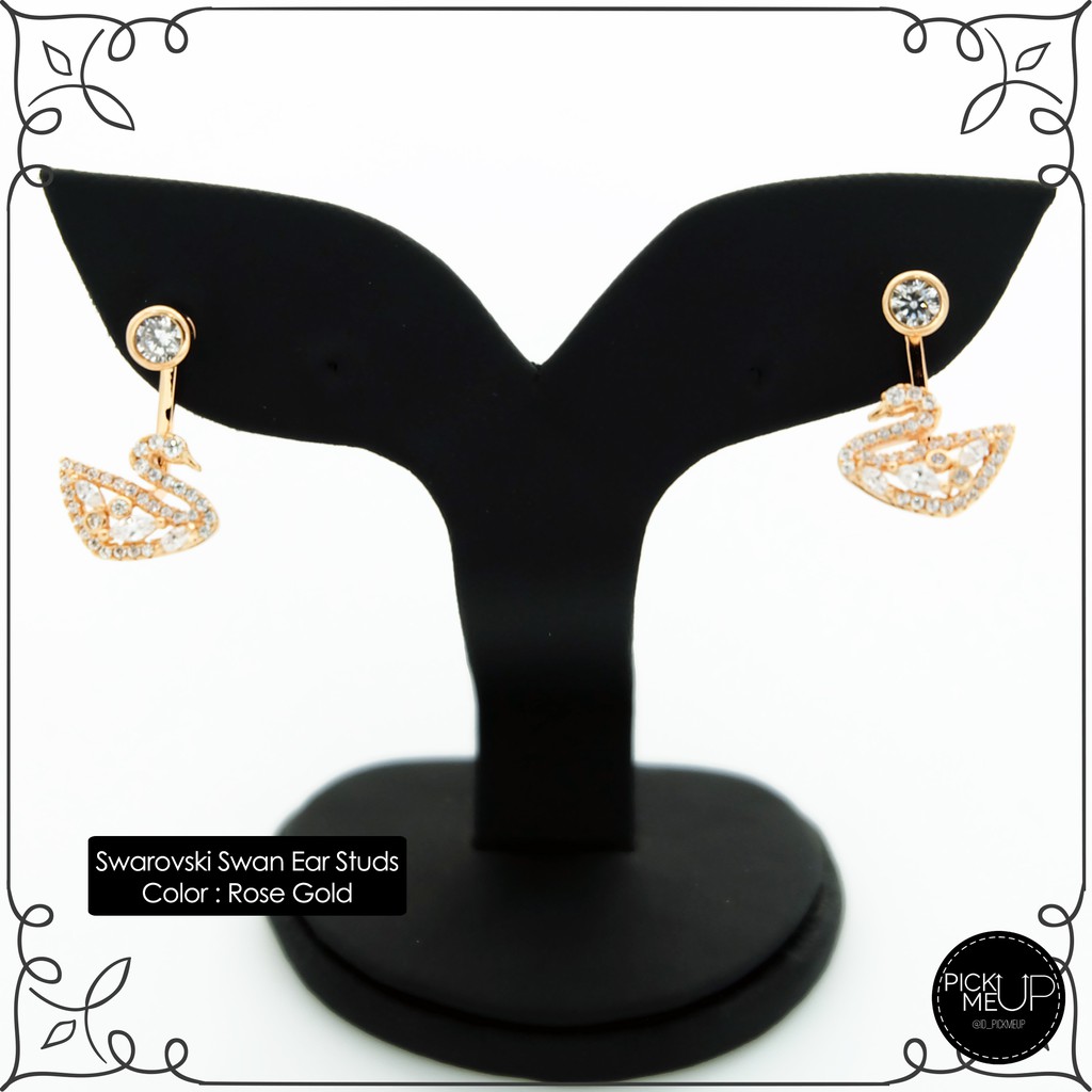 Swarovski Swan Ear Studs