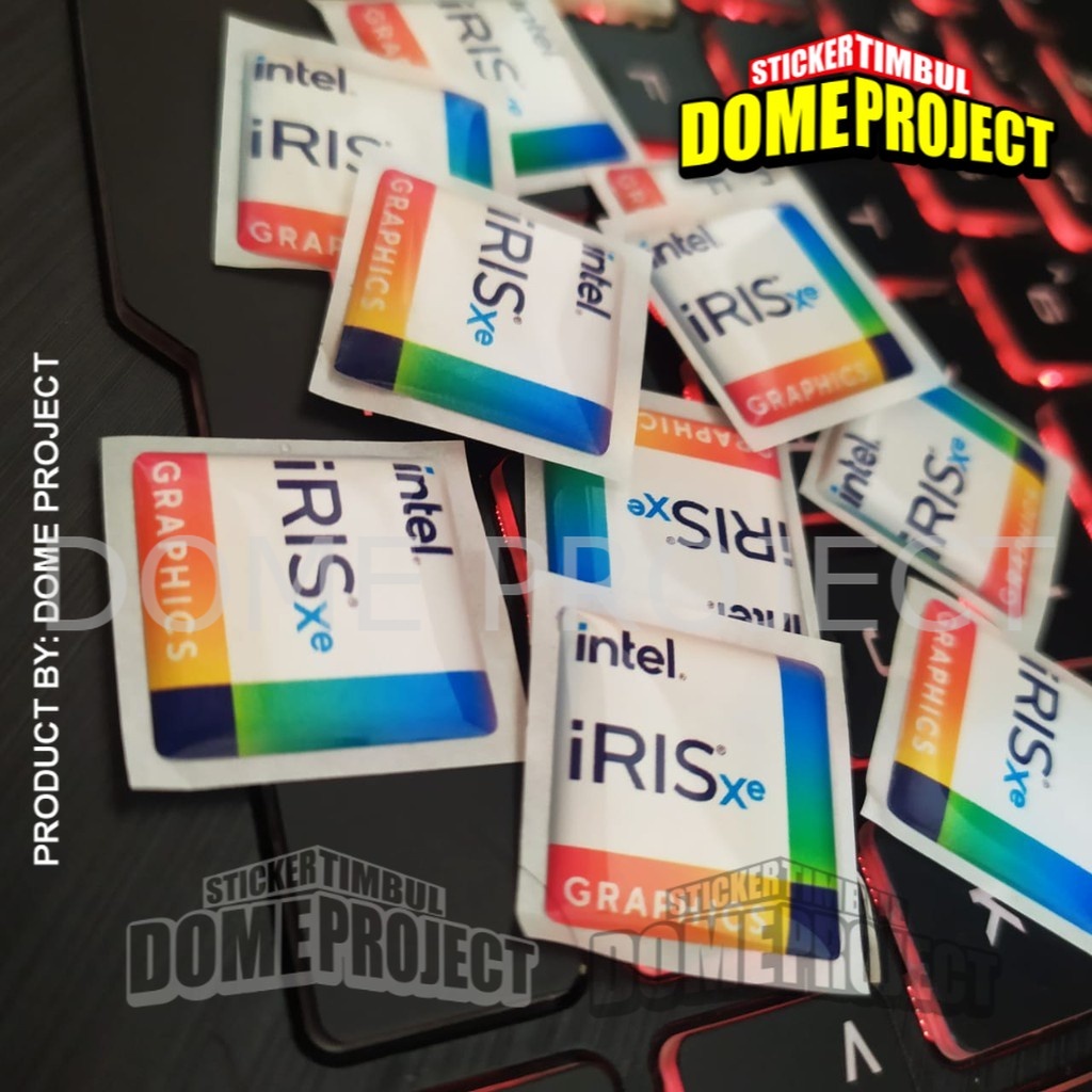 INTEL IRIS STIKER TIMBUL LENTUR STIKER STIKER PC STIKER PROCESSOR