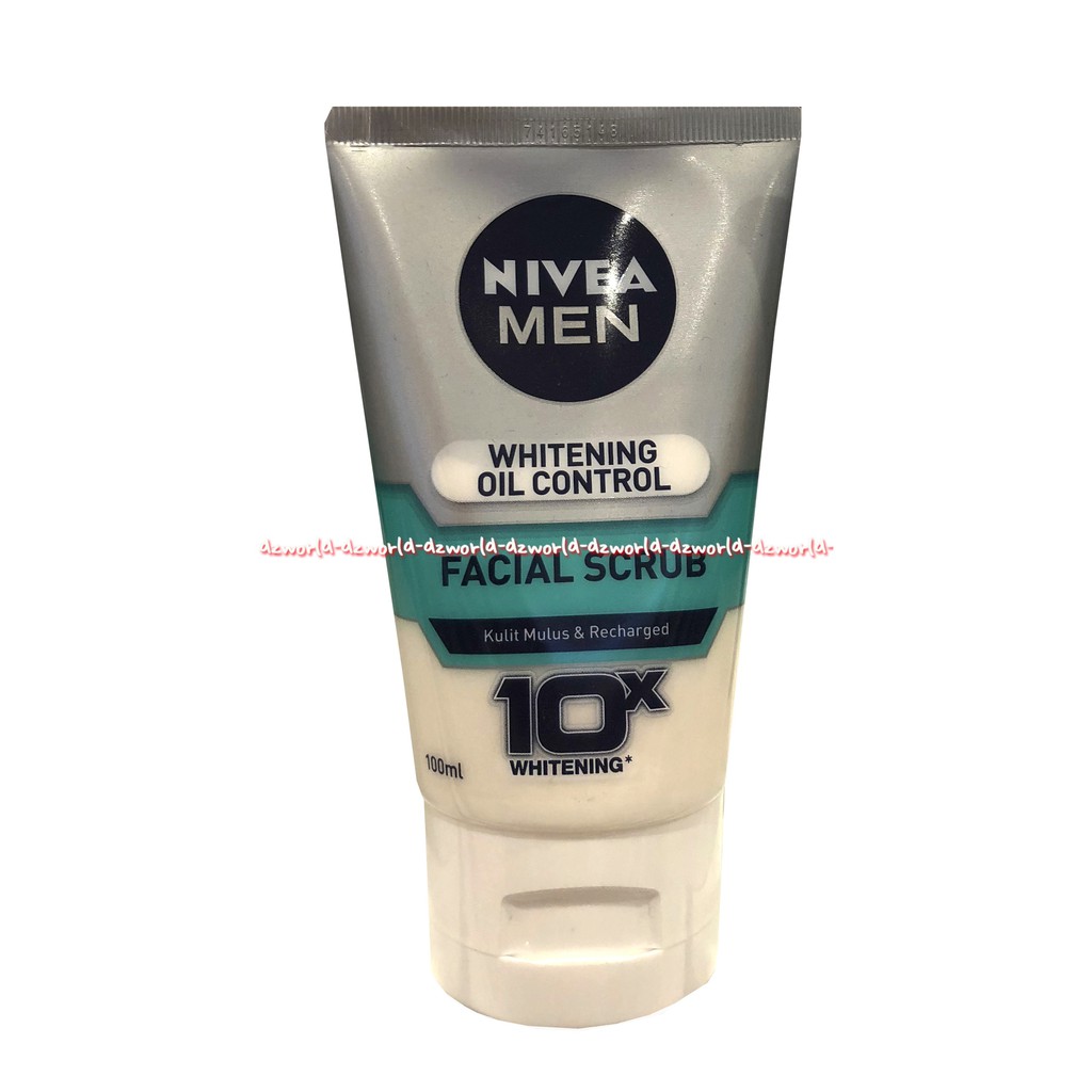 Nivea Men Whitening Oil Control Facial Scrub 10x Whitening 100ml Sabun Muka Pria Pembersih Wajah Pri