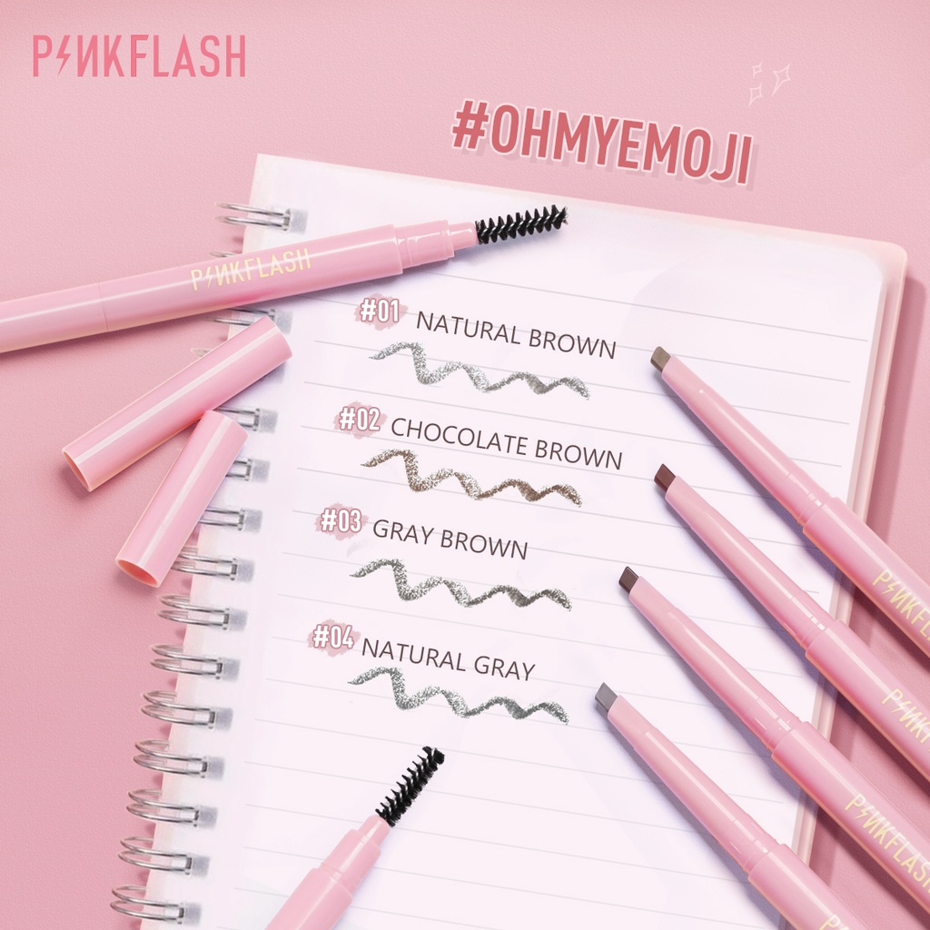 BFM007 Waterproof Auto Eyebrow Pencil #OhMyEmoji Automatic Pencil Lasting 8 hours Waterproof Pigmented Easy Blend Soft Pensil Alis  Autobrow