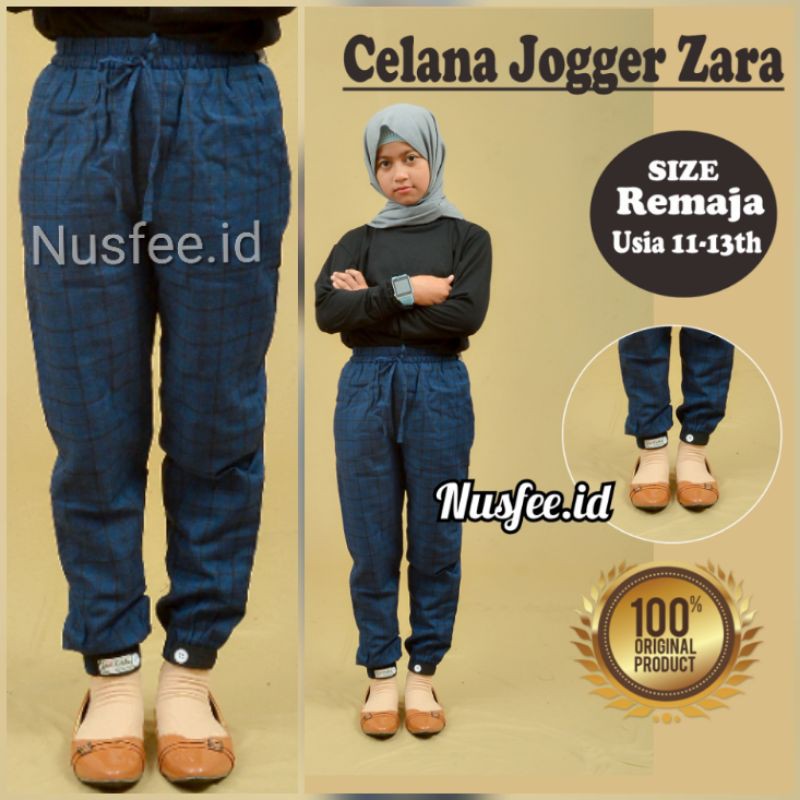 CELANA KOTAK KOTAK ANAK TANGGUNG PEREMPUAN- PLAID PANTS ANAK -CELANA PANJANG KOTAK JOGER ANAK REMAJA