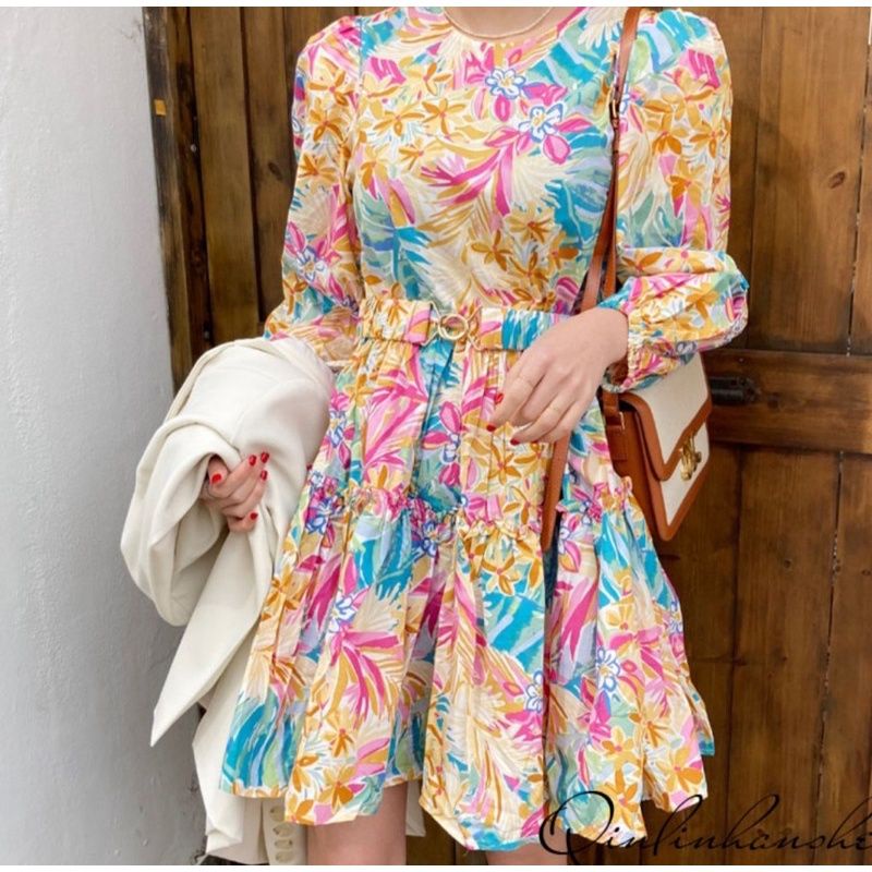 MDLV ~ 1884 WILLOWNA DRESS KOREA DRESS MIDI FLOWER DRESS WANITA DRESS PREMIUM FASHION IMPORT