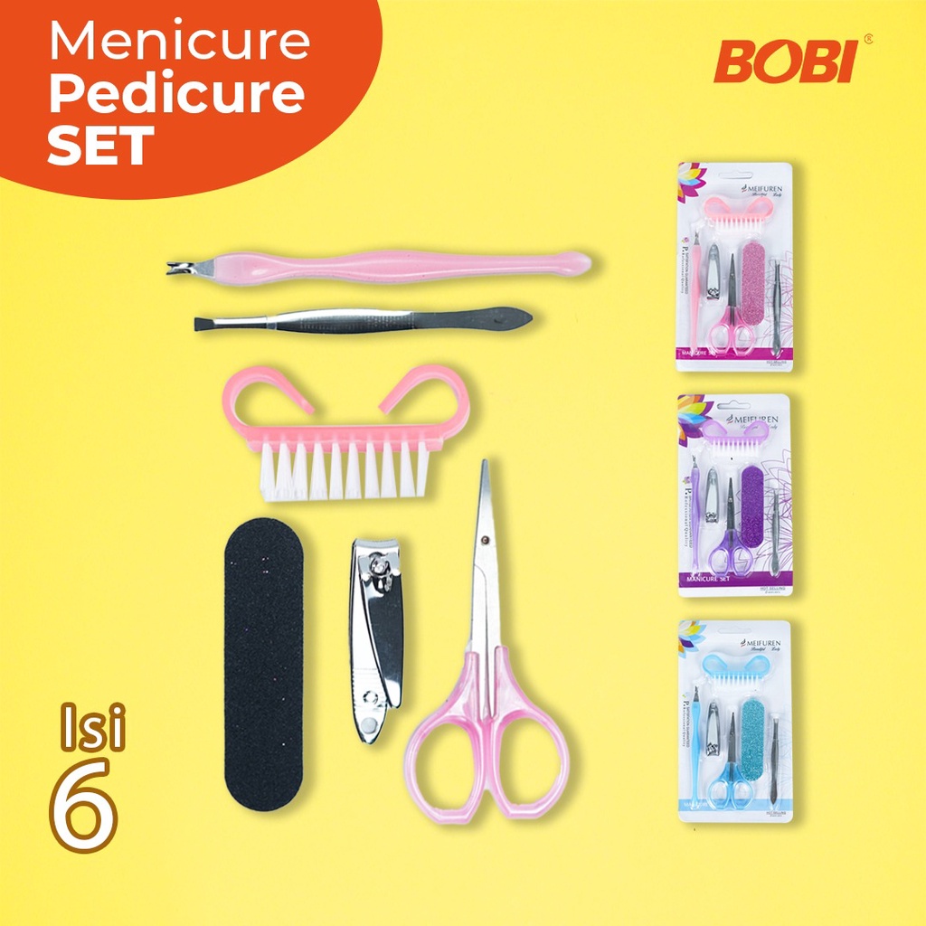 Set Manicure Pedicure multifungsi  / Mini Stainless Stell Alat Gunting Kuku Portable Tools Set / Peralatan Menicure Pedicure Set - WARNA RANDOM