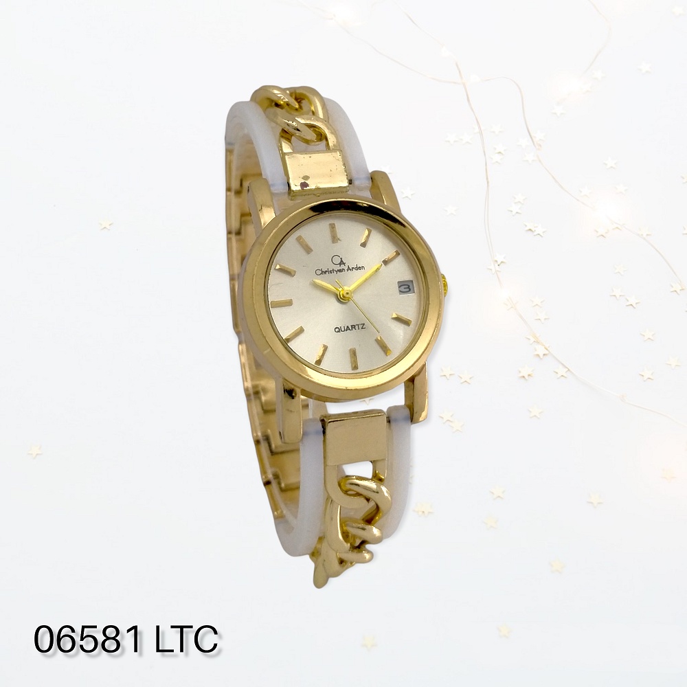 06581 Gold Jam Tangan Rante Wanita Tanggal Murah dan Original