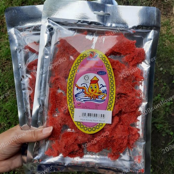 

Cemilan Malaysia Sotong Merah Pedas Manis 90g HALAL