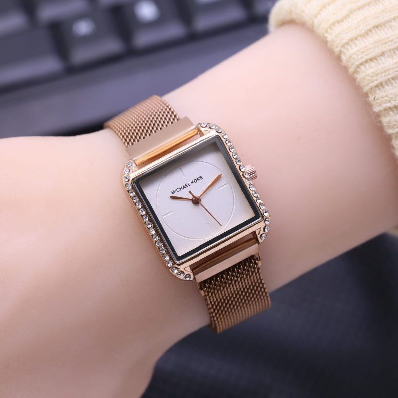JAM TANGAN WANITA MK MAGNET RANTAI PASIR DIAMETER 2,5CM || COD✔️