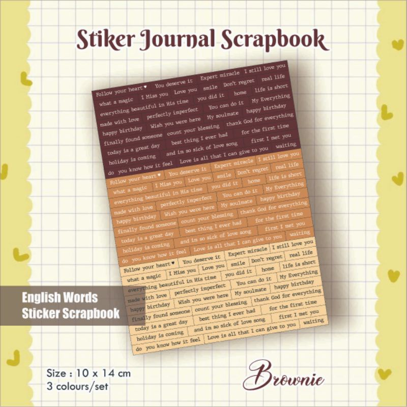 

Stiker scrapbook / Stiker jurnal / Journal Sticker / DIY / Notebook / Scrap book