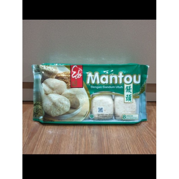 

Edo Mantou Plain Roti Dengan Gandum Utuh Frozen Snack isi 8Pcs 320Gr