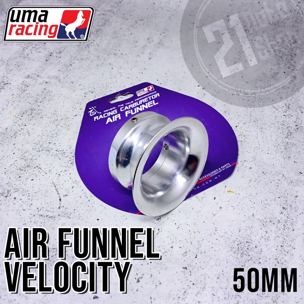 Velocity Stack UMA Racing Air Funnel Karbu PE PWK 28 Corong SILVER