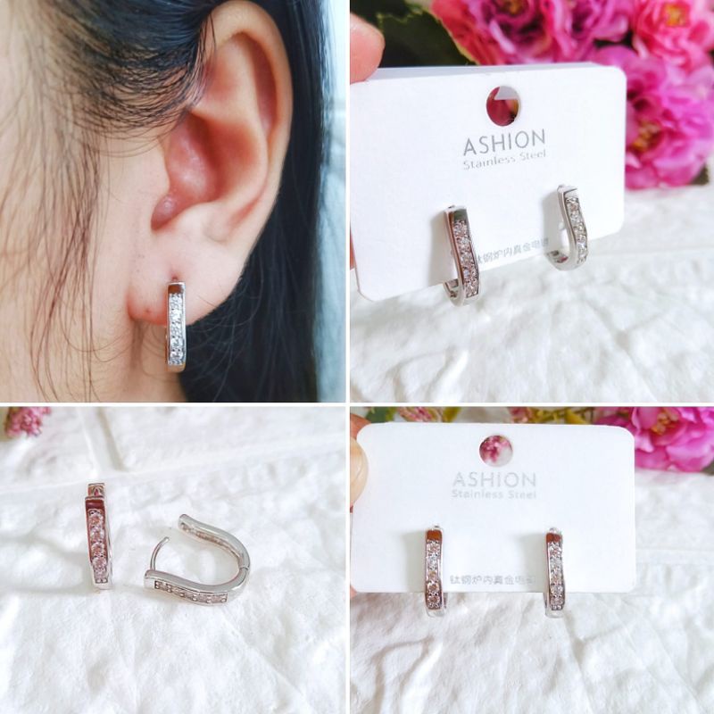 ANTING WANITA ANTING TITANIUM MODEL BERLIAN IMITASI