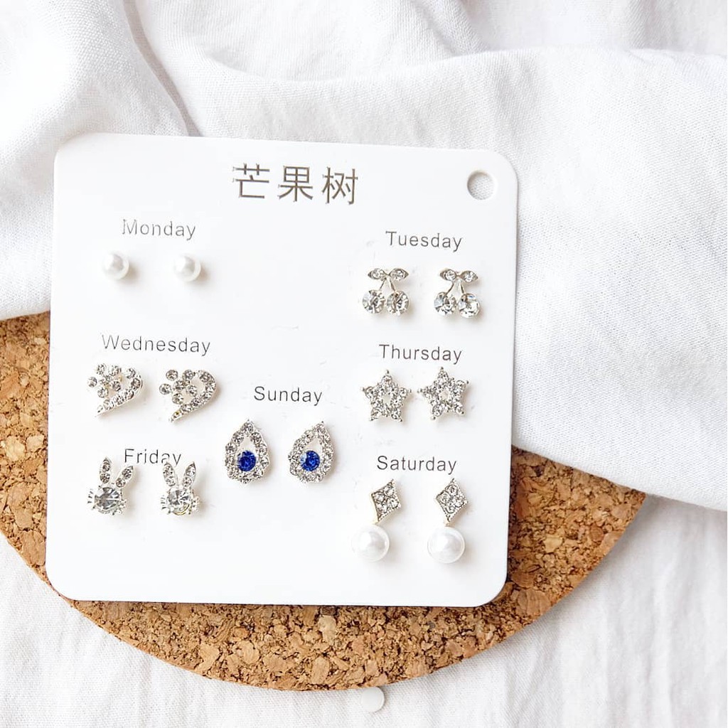 Sapphire Earrings Set