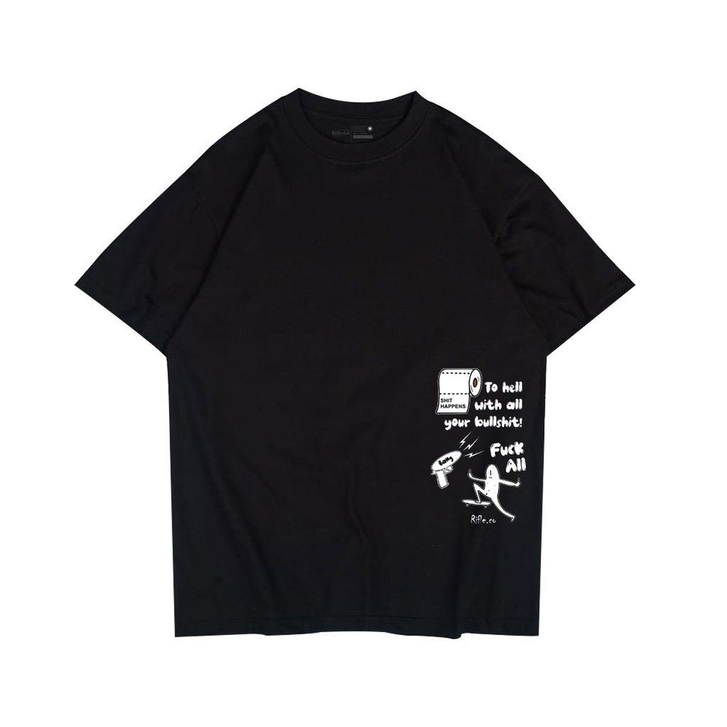 Rifle.co T-shirt Black Shit Happ