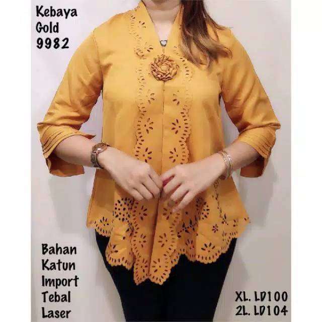 NEW PROMO Kebaya Encim Modern Import Katun Laser Tangan Lipat