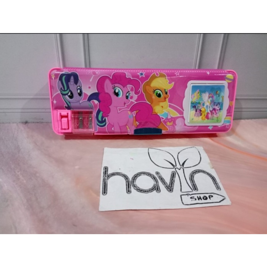 kotak pensil ada kalkulator/pencil case KALKULATOR/TEMPAT PENSIL MAGNET KALKULATOR-UNICORN MAKALBESAR