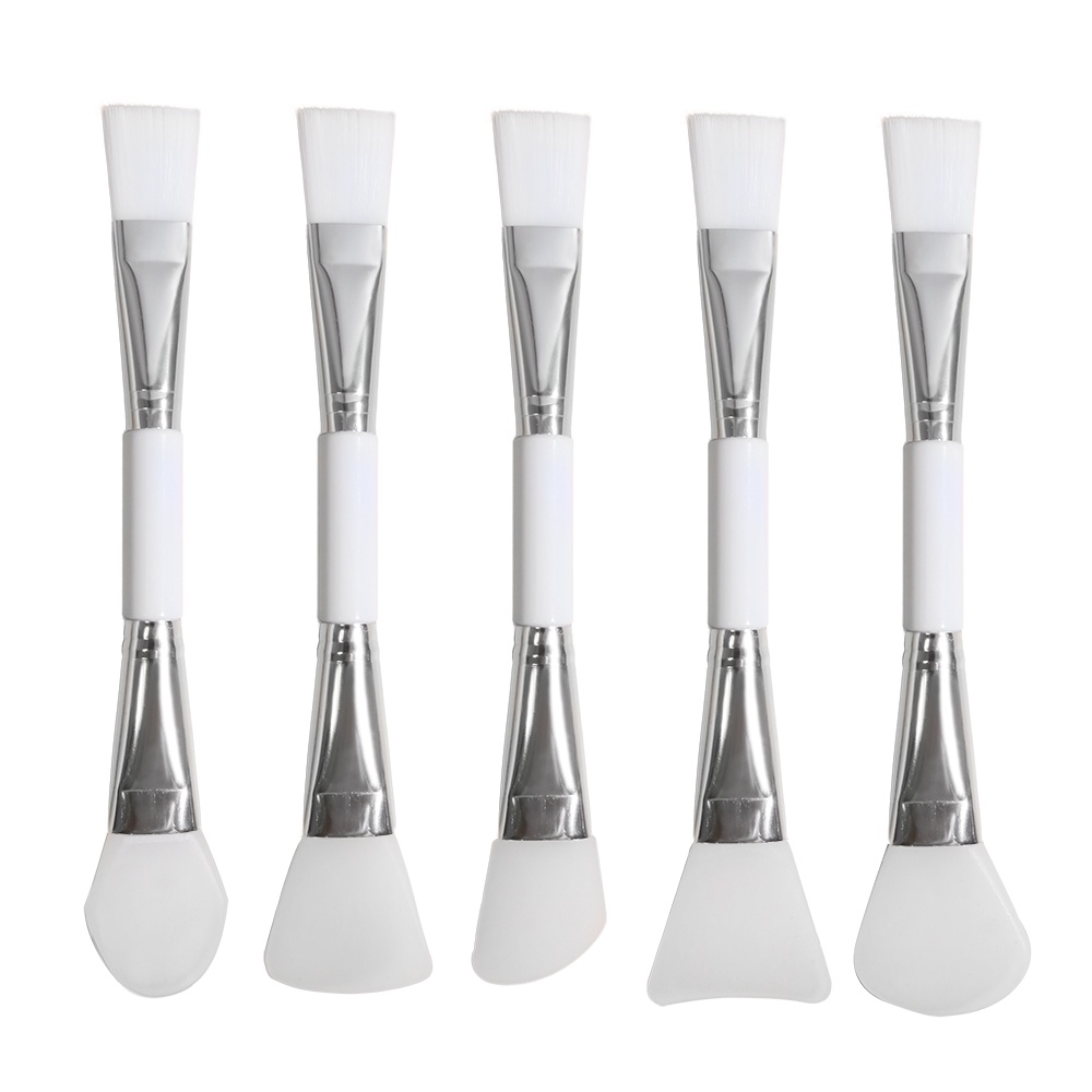 [1Pc Double-Ended Handle Knife Type Silicone Wool Fiber Mask Brush ][Face Professional Brushes][Beauty Makeup Tools]