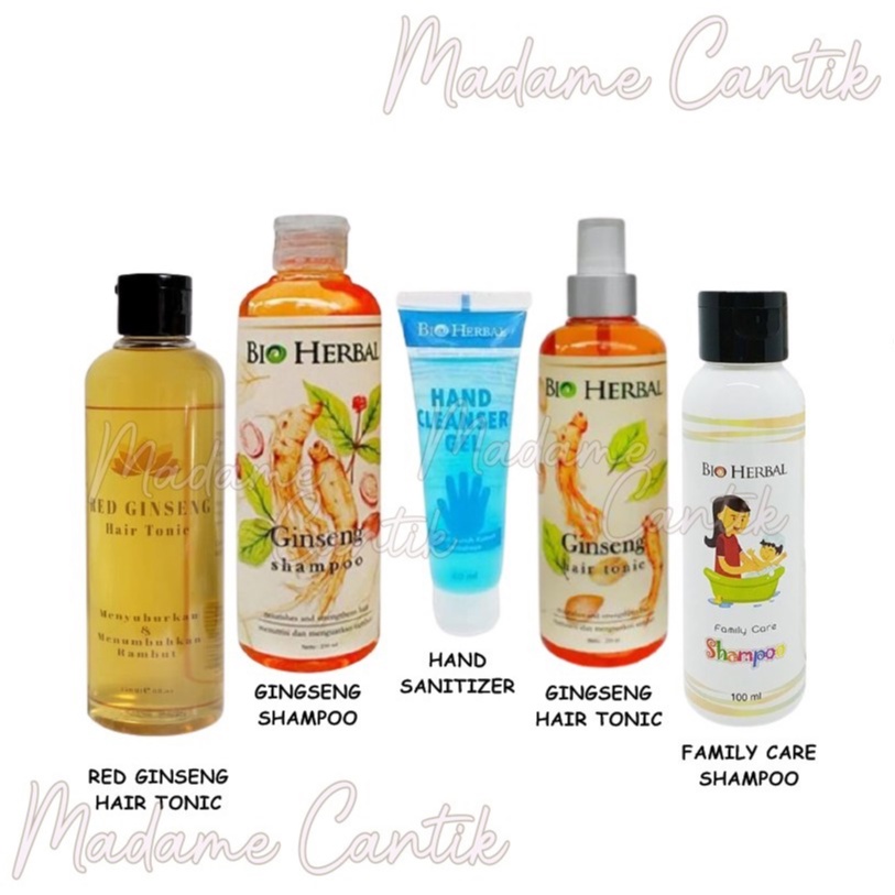 ✿ MADAME ✿ BIO HERBAL SHAMPOO KUTU GINGSENG HAIR TONIC GINSENG BPOM