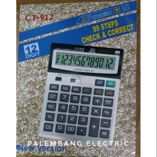 

Kalkulator CT-912 CT912 large display 12 digit murah harga grosir