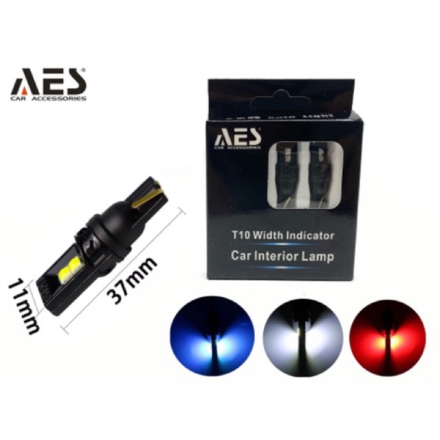 LAMPU LED T10 PREMIUM 4 LED MERK AES LAMPU COLOK V2649