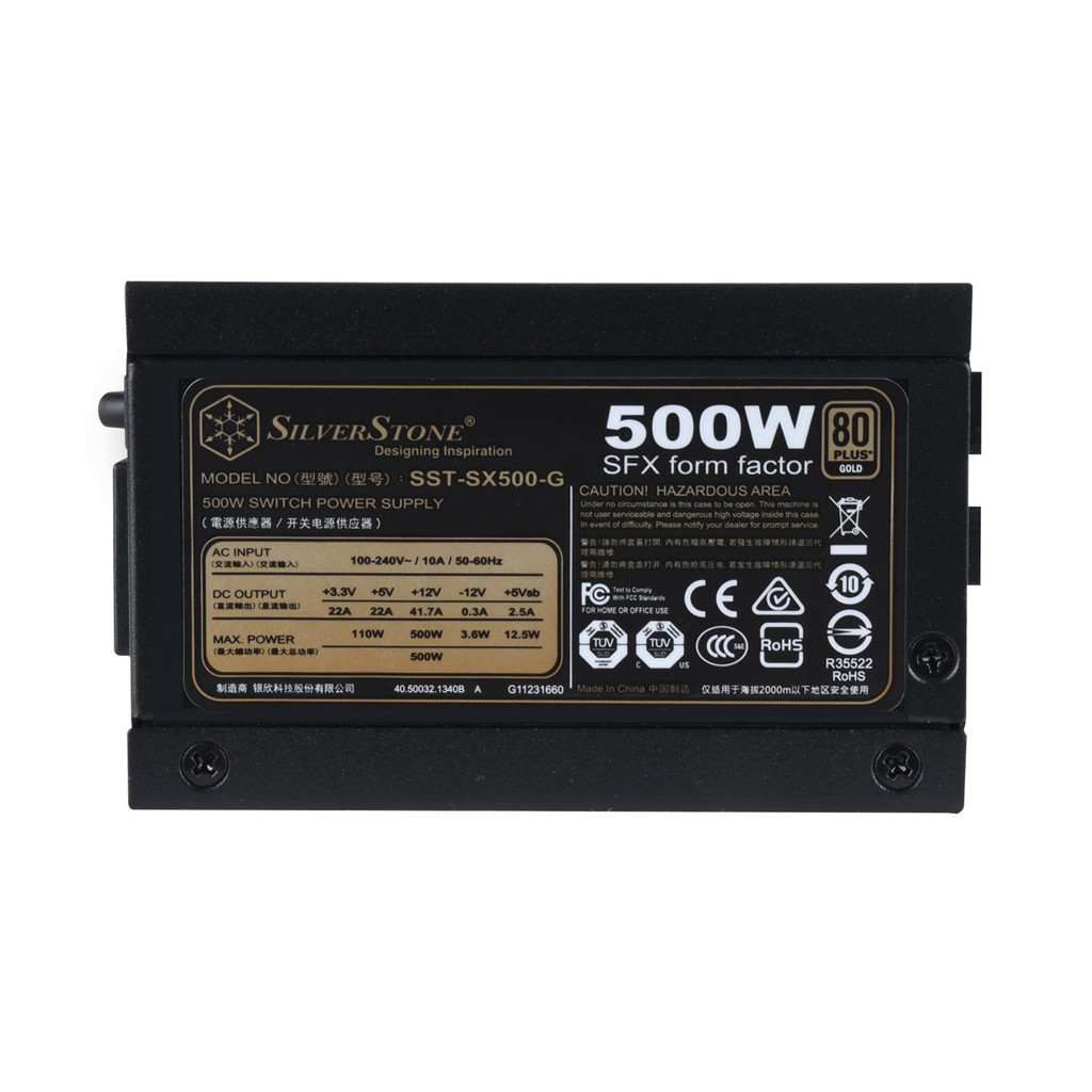 PSU SILVERSTONE SFX 500 WATT 80+ GOLD FULL MODULAR SX500-G