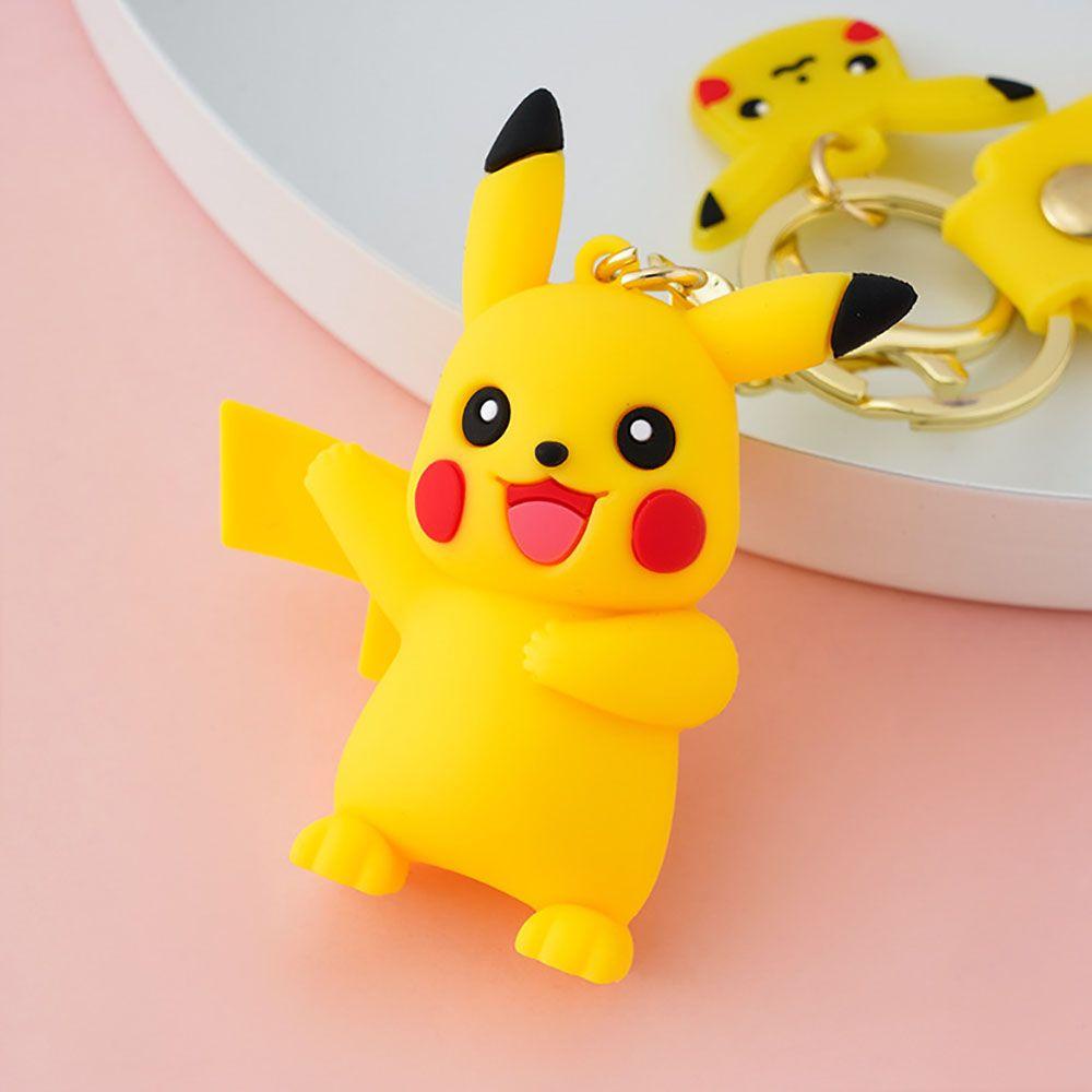 Needway   Kartun Gantungan Kunci Anak Perempuan Hadiah Mainan Tentakel Pikachu Action Figure Ransel Liontin Kunci Gesper Key Lanyard