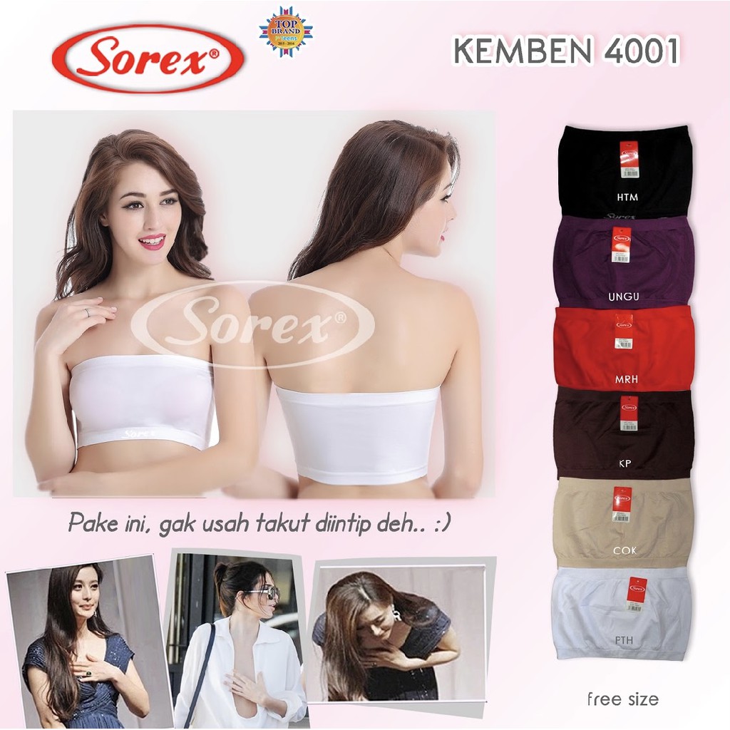 KEMBEN WANITA SOREX 4001 KEMBEN SEAMLESS TANPA TALI ANTI SLIP NADYA KEMBEN SOREX ORI