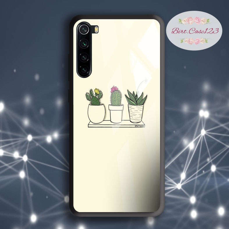 Case casing softcase silikon Gambar kaktus back case glass vivo y91 y93 y95 y91c y71 y81 y12 y15 y17