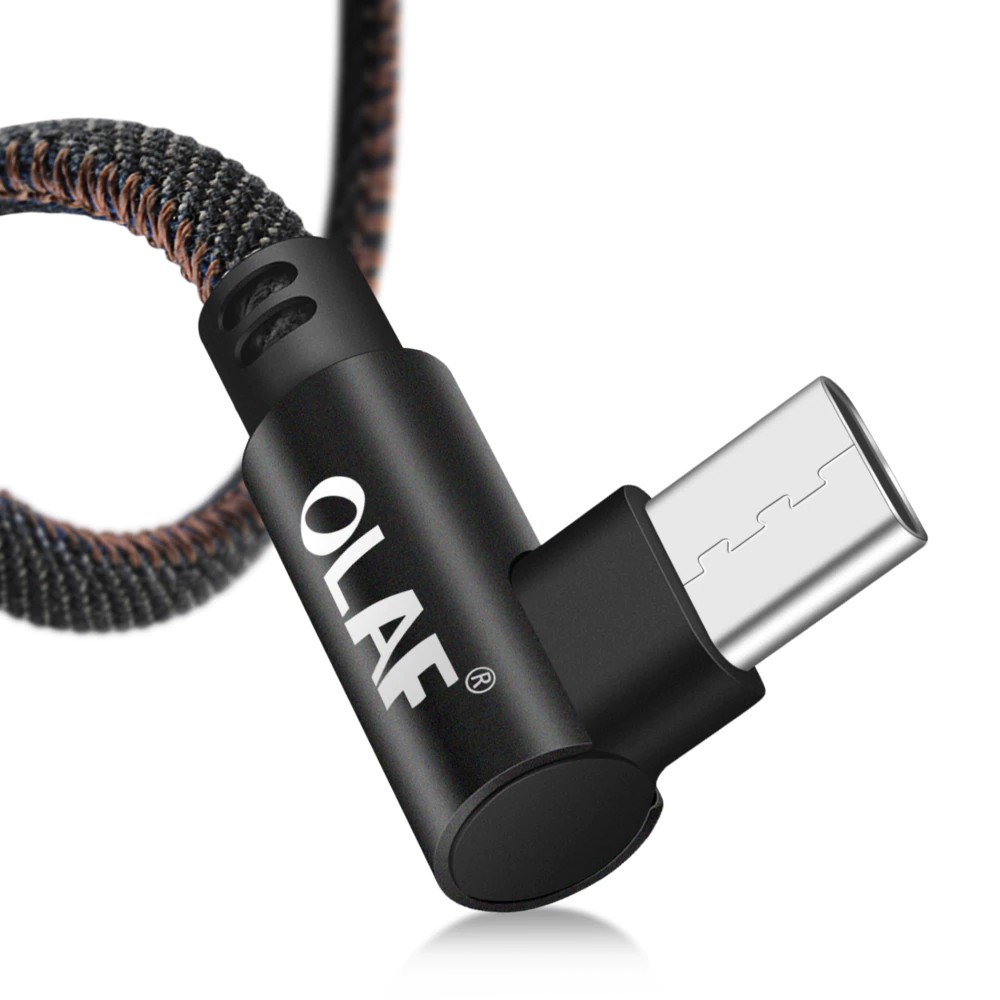 OLAF 2m USB Type C 90 Degree Fast Charging usb c cable Type-c data Cord