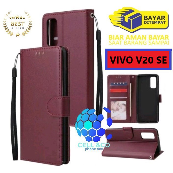 Flip cover VIVO V20 SE Flip case buka tutup kesing hp casing flip case leather wallet