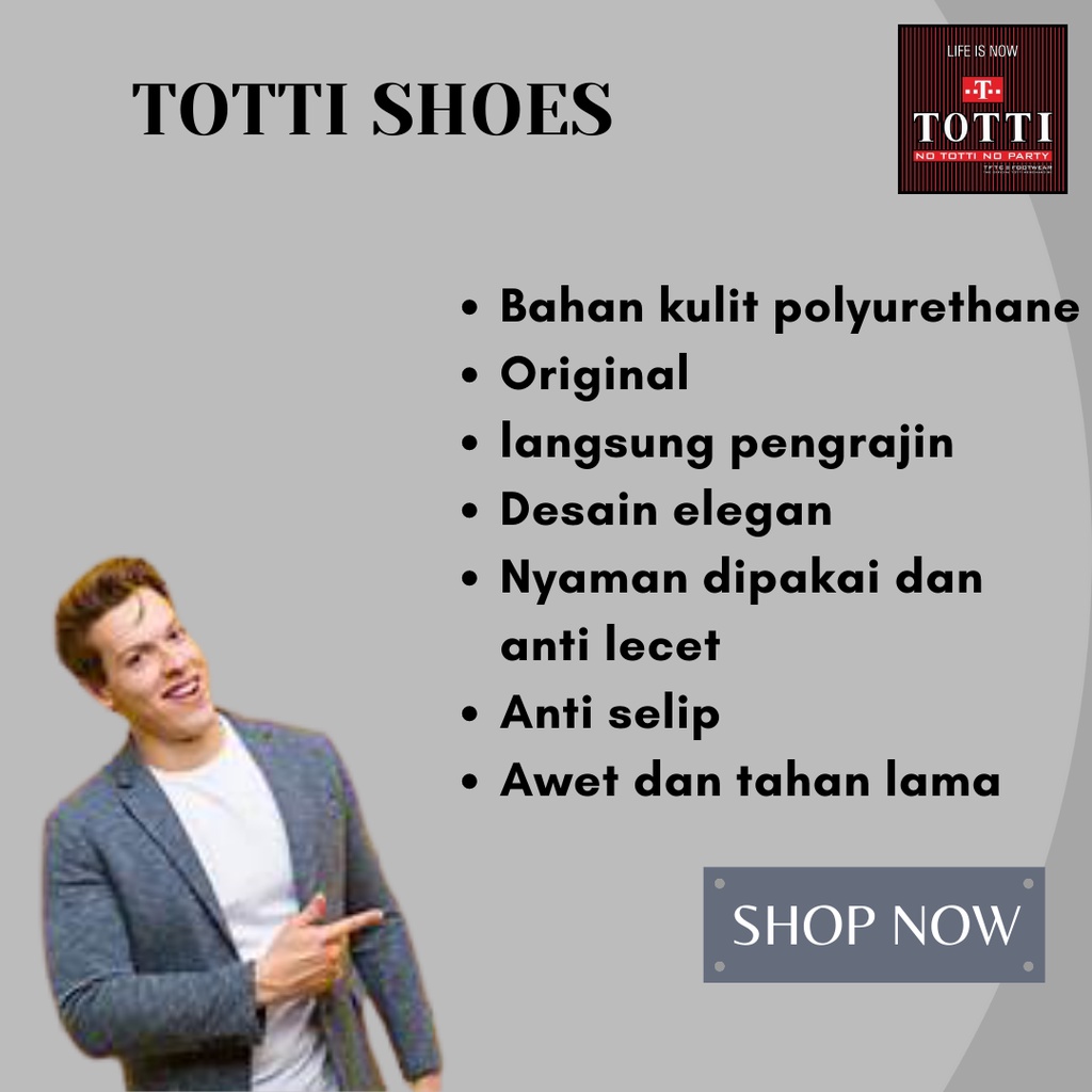 Sepatu Fantofel Pria bahan sintetis Kerja Cowok Hitam  Pantopel Kantor Pantovel Lakilaki