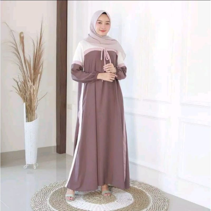 GAMIS remaja terbaru 2021/MAENA DRES/Grosir gamis murah