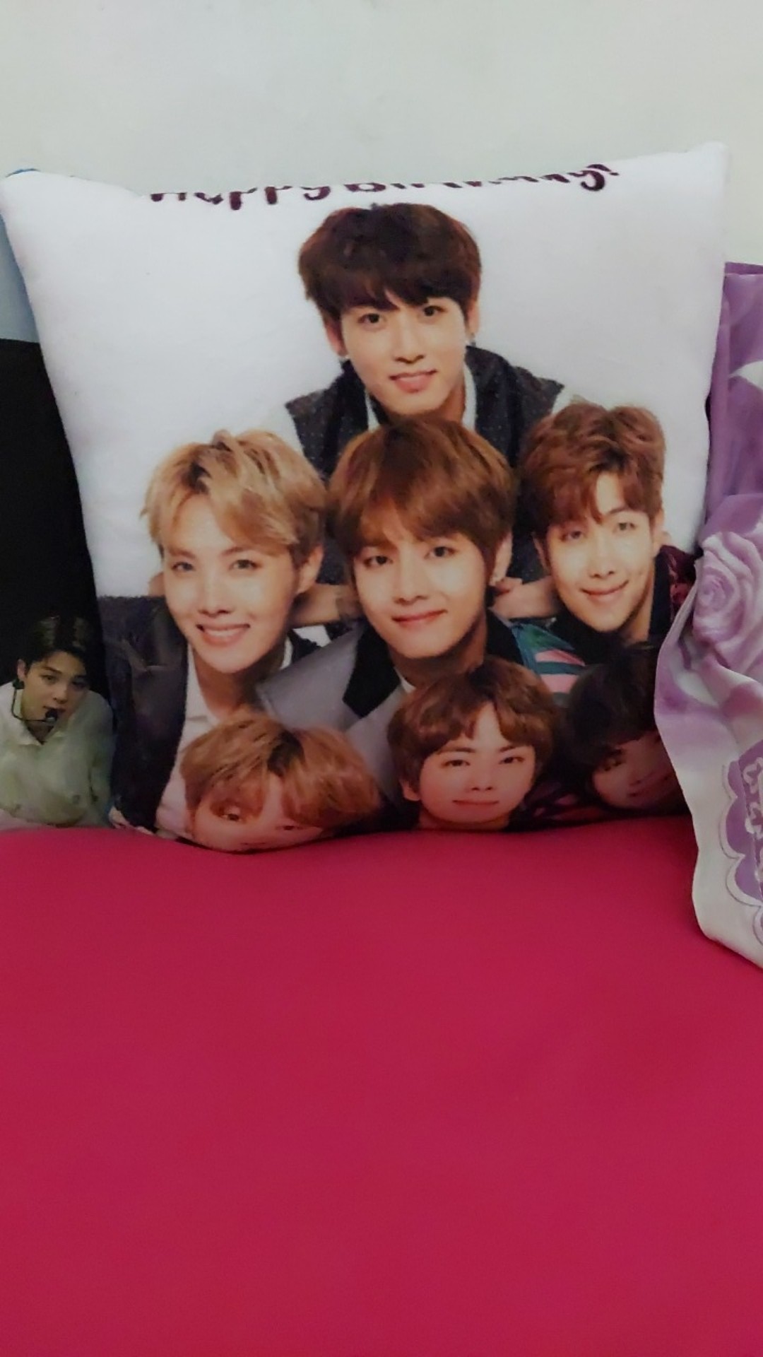 Bantal Bts Printing/bantal Bts Tinytan Whale Kotak 35cm