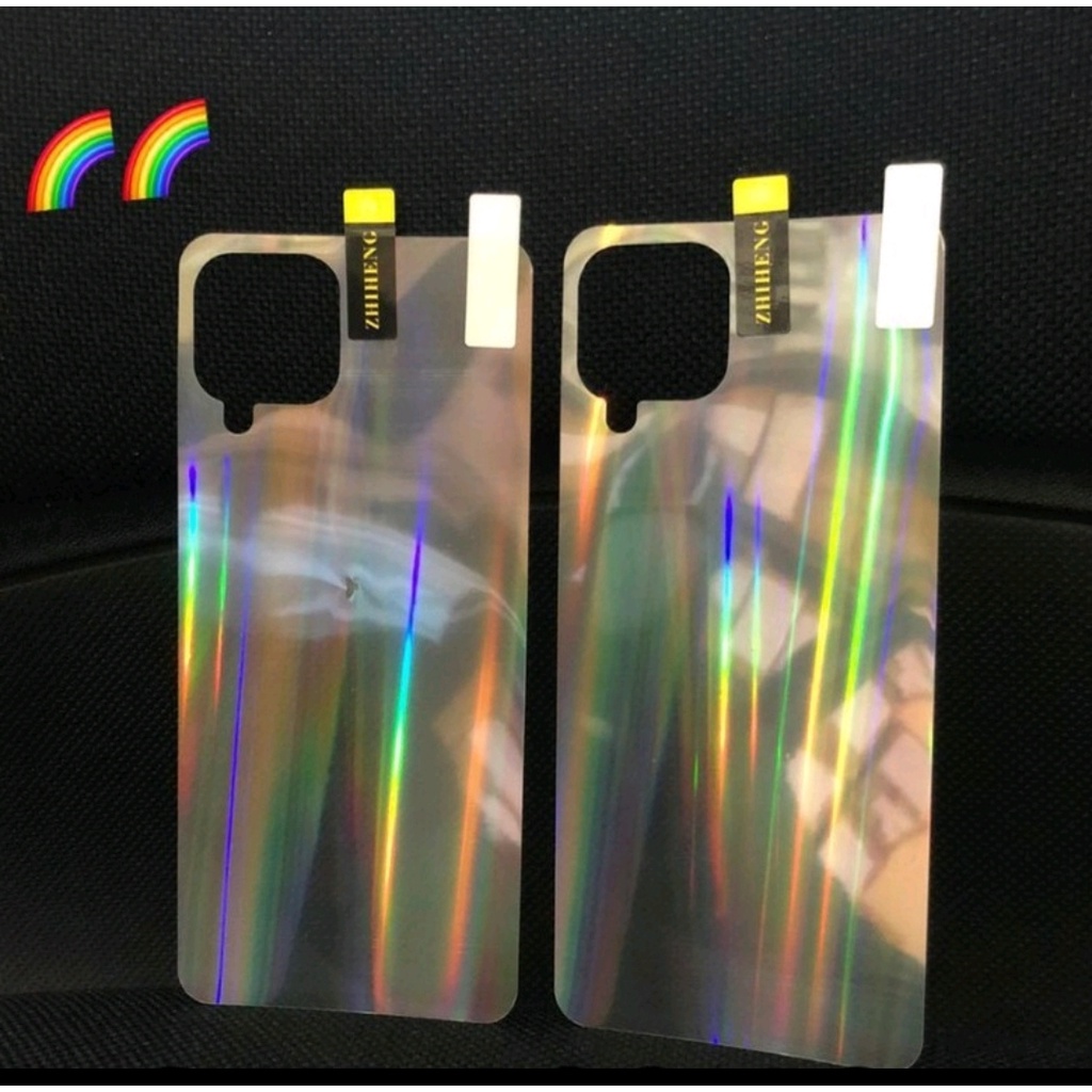 Skin Aurora Rainbow SAMSUNG A32 A52 A72 A22 M32 M62 Back Anti Gores Belakang