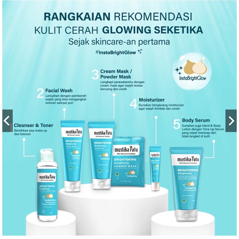 Mustika Ratu Brightening Bengkoang 2 in 1 Face Cleanser Toner 150 ML