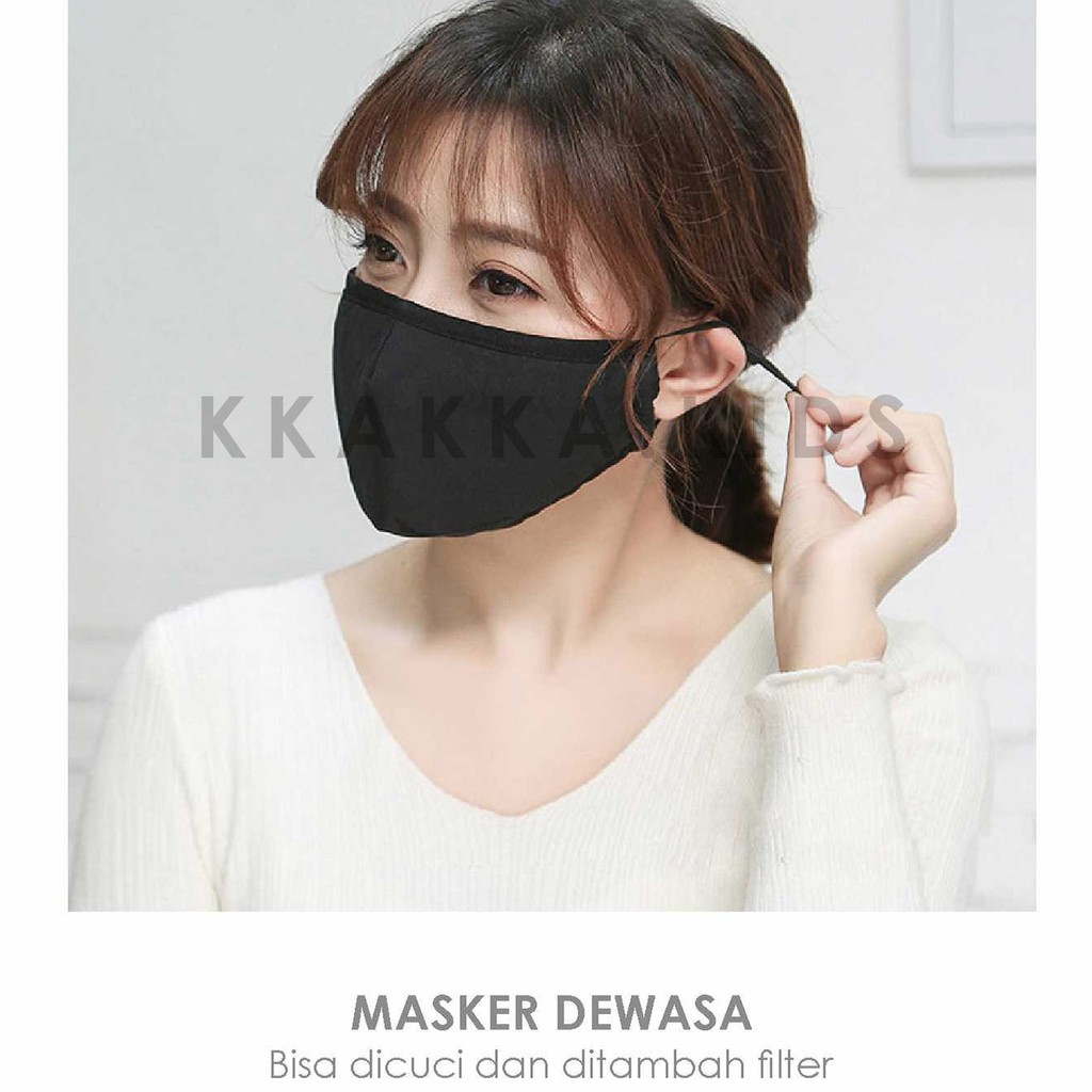 Masker anak polos / Motif bisa di cuci di tambah filter Masker N95 import masker lucu masker dewasa