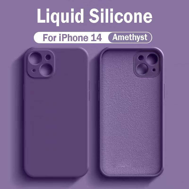 Case Pelindung Lensa Bahan Silikon Untuk iPhone 12 13 14 Pro Max Plus iPhone14 iPhone13