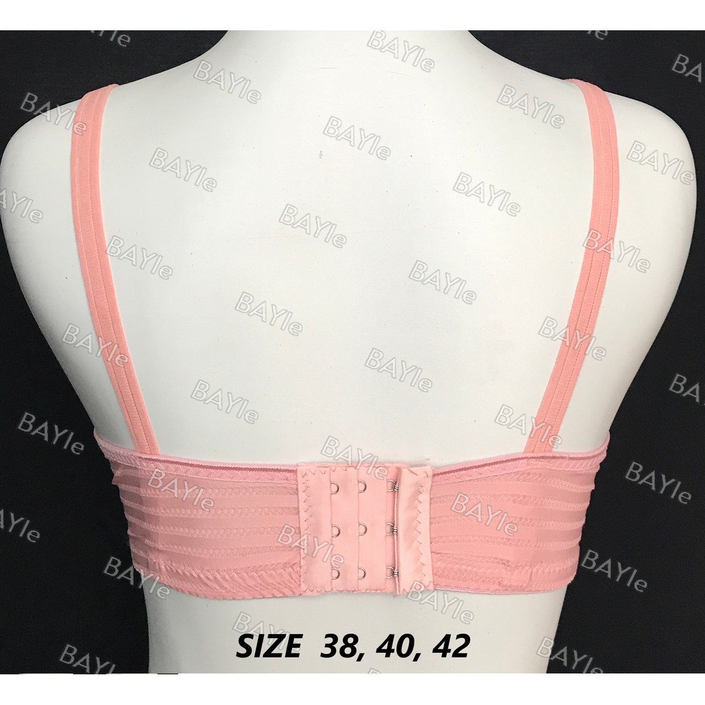 BAYIe - BH / Bra Ibu Menyusui/Nursing BRA YSK 2093 Motif SALUR Dengan Busa Tanpa Kawat CUP BESAR