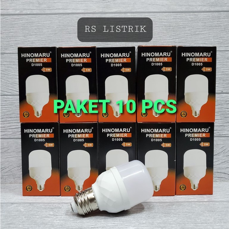 Paket 10 pcs Lampu Led hinomaru Premier 5 watt Cahaya Putih