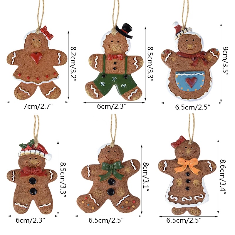 [Christmas Resin Gingerbread Man Pendants] [Christmas Tree Drop Ornaments]