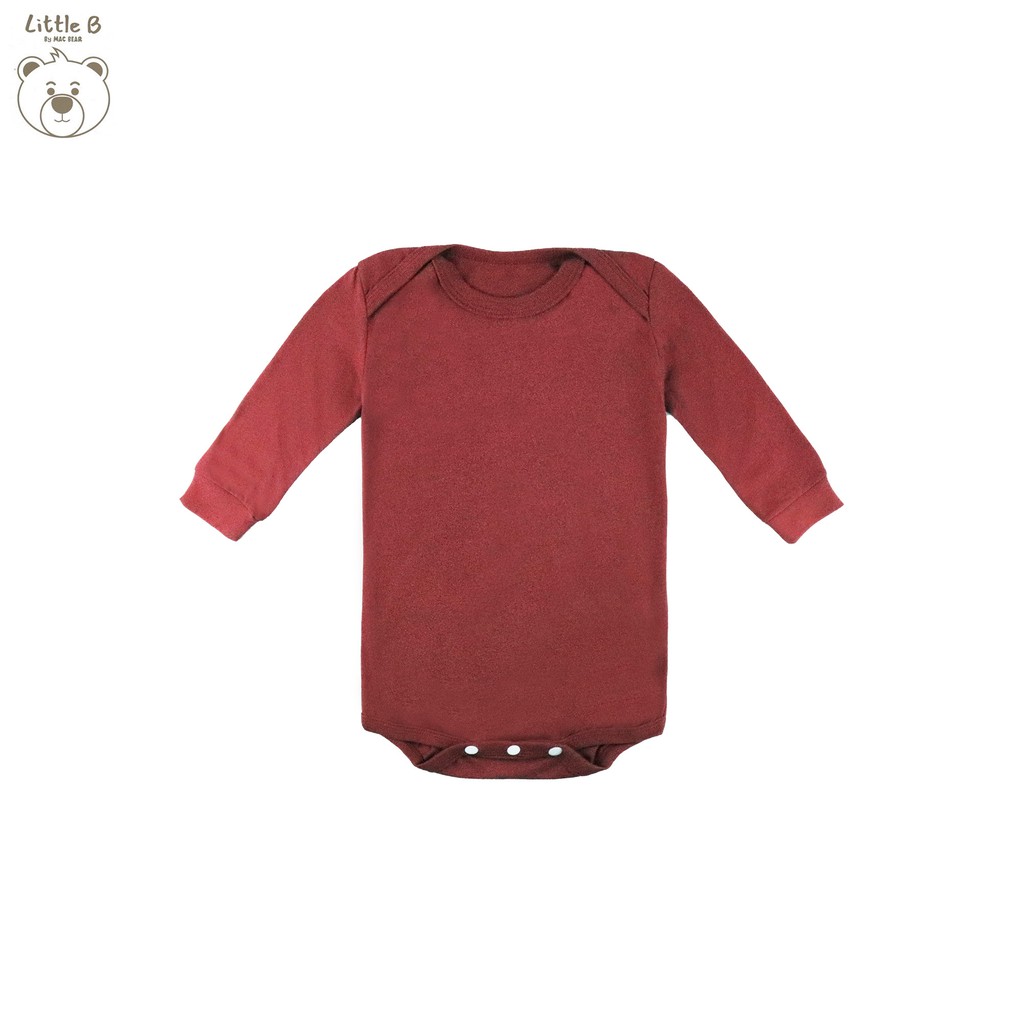 Little B By MacBear Jumper Bayi Unisex Basic Collection Little Boly Newborn - 12 bulan-Cherry Red