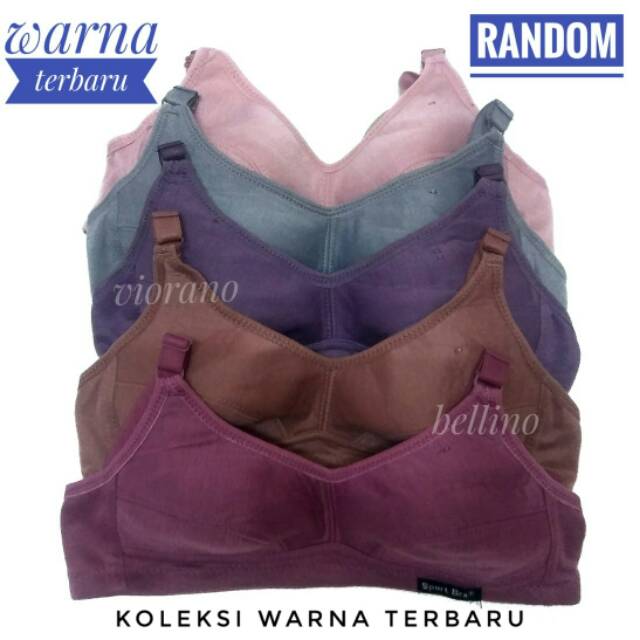 Bra Wanita Viorano Hana Jumbo Size 40 42 Tanpa Kawat / BH Wanita Jumbo Sport Bra Tanpa Kawat