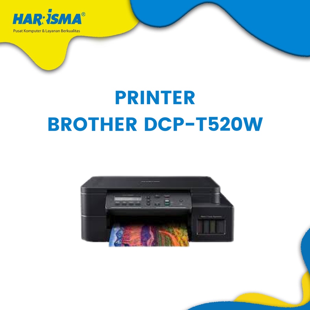PRINTER DCP-T520W A4, Print, Scan, Copy, Wifi Direct, Color, 3 year, (Infus)