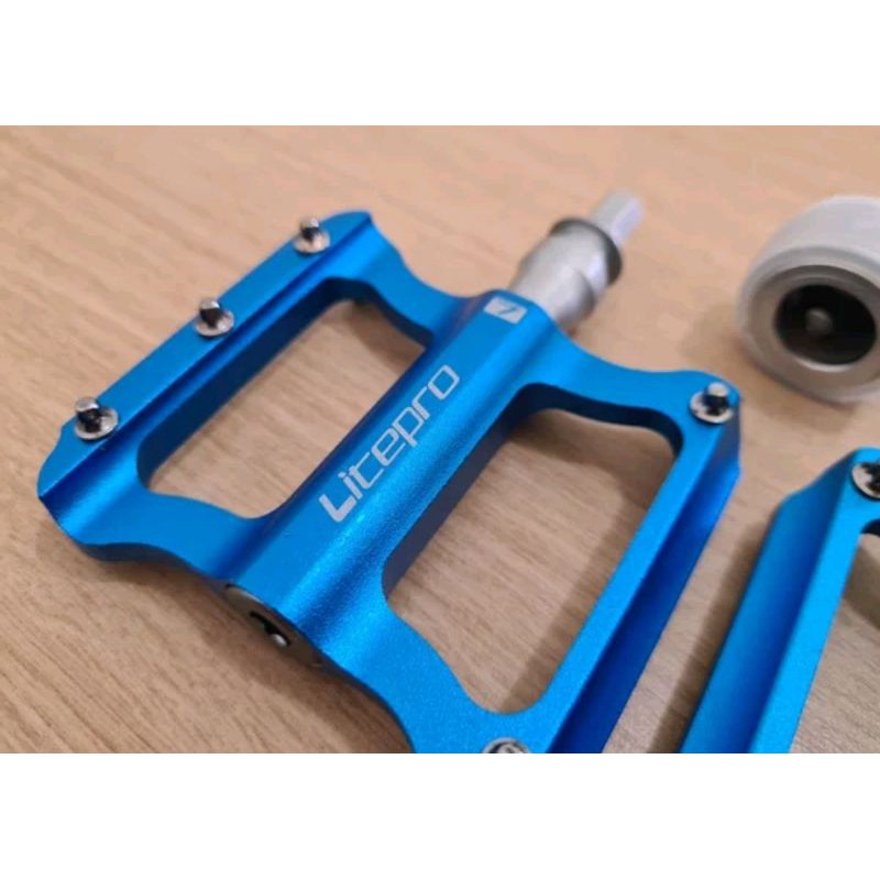 Pedal Qr Litepro Warna Biru Blue - Pedals Quick Release Sealed Bearing Lite Pro